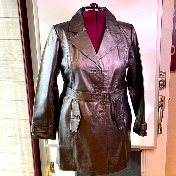 Nwt Centigrade Leather Trench Coat 